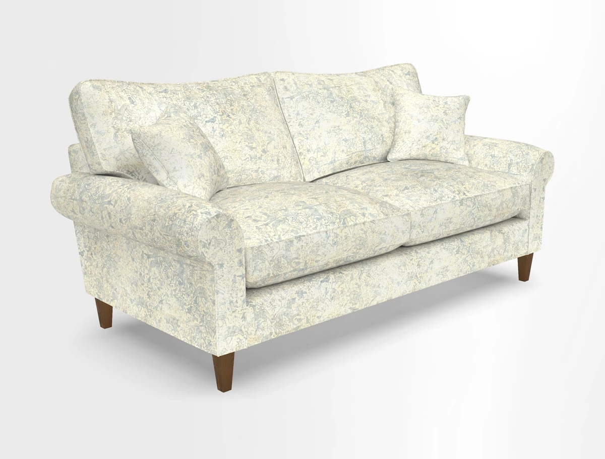 Waverley 3 Seater Sofa in Cloth 18 Bengal Stripe Indigo