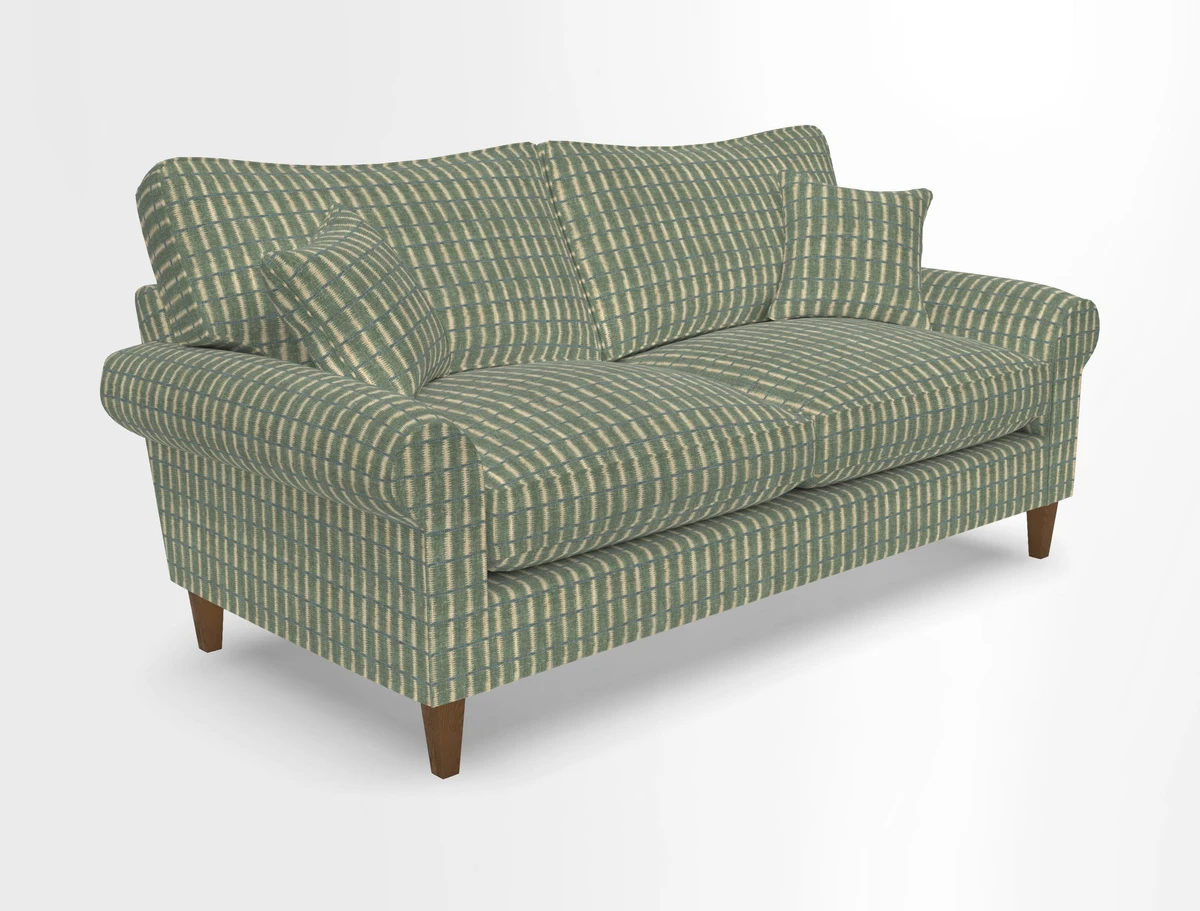 Waverley 3 Seater Sofa in Cloth 18 Bengal Stripe Indigo