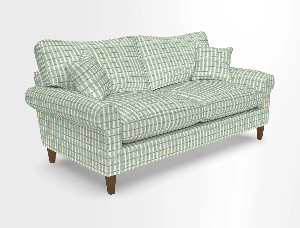 Waverley 3 Seater Sofa in Cloth 18 Bengal Stripe Indigo