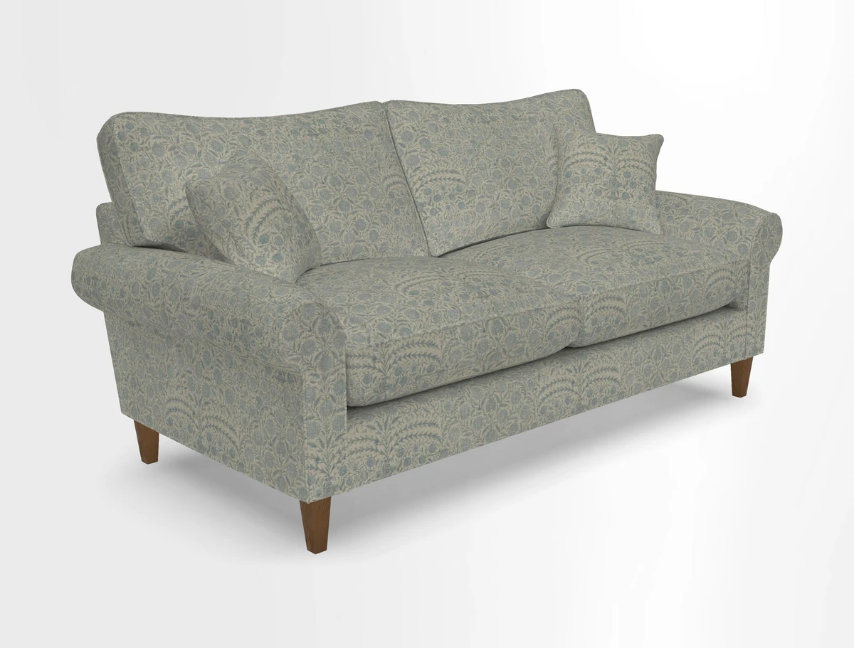 Waverley 3 Seater Sofa in Cloth 18 Bengal Stripe Indigo
