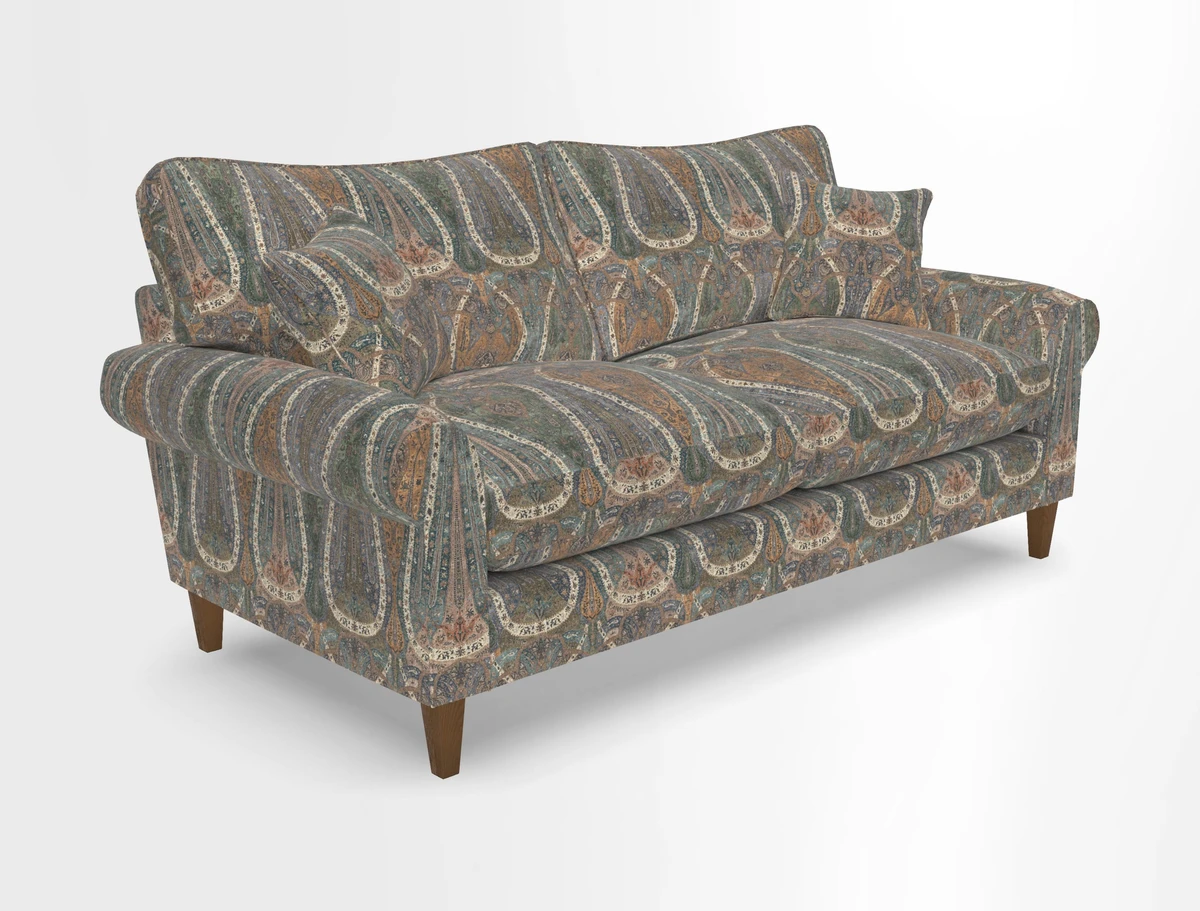 Waverley 3 Seater Sofa in Cloth 18 Bengal Stripe Indigo