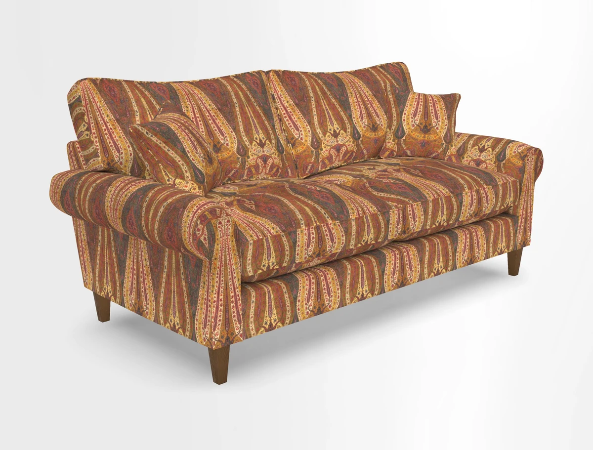Waverley 3 Seater Sofa in Cloth 18 Bengal Stripe Indigo