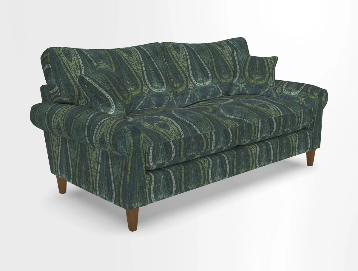 Waverley 3 Seater Sofa in Cloth 18 Bengal Stripe Indigo