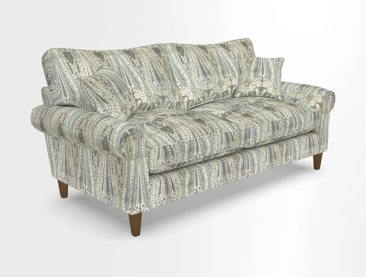 Waverley 3 Seater Sofa in Cloth 18 Bengal Stripe Indigo