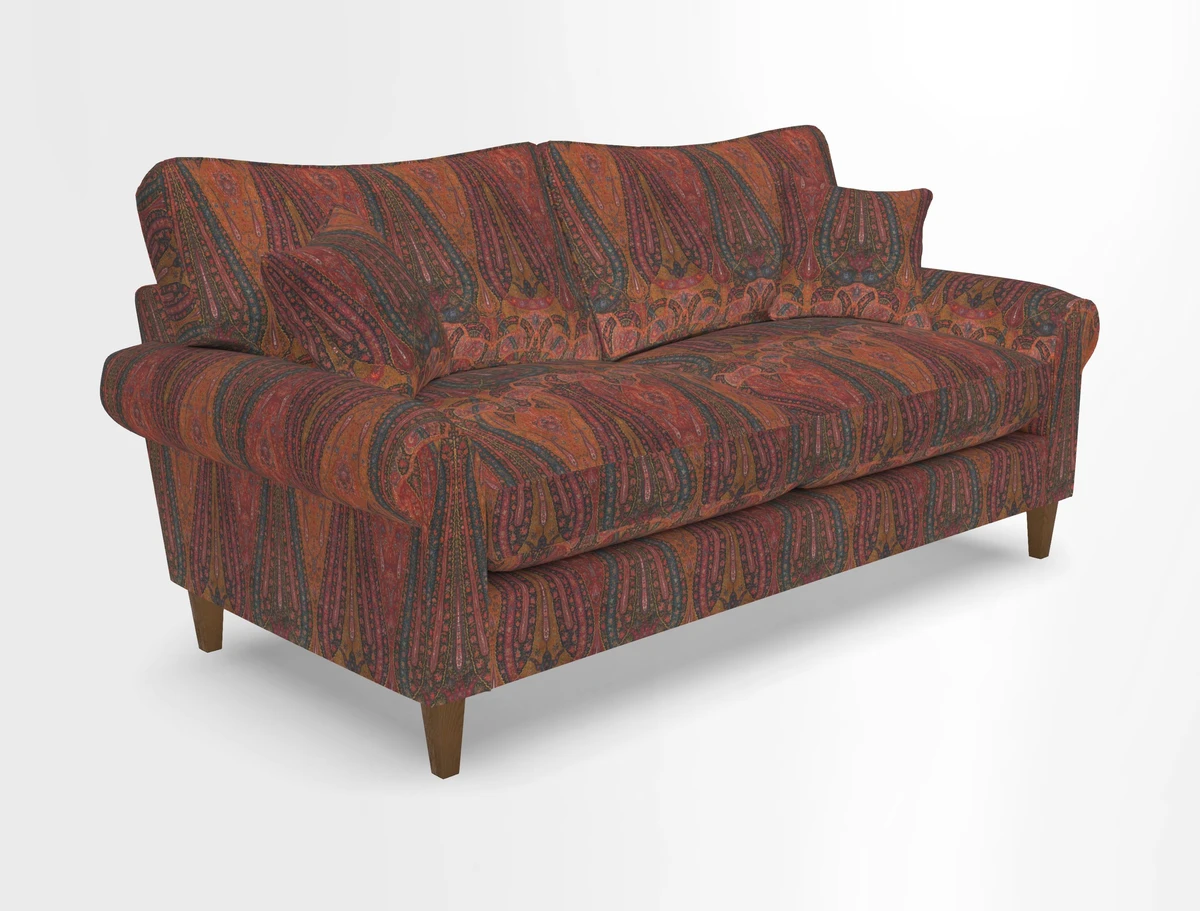 Waverley 3 Seater Sofa in Cloth 18 Bengal Stripe Indigo