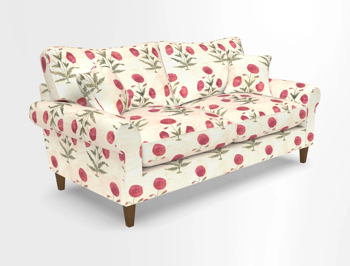 Waverley 3 Seater Sofa in Cloth 18 Bengal Stripe Indigo