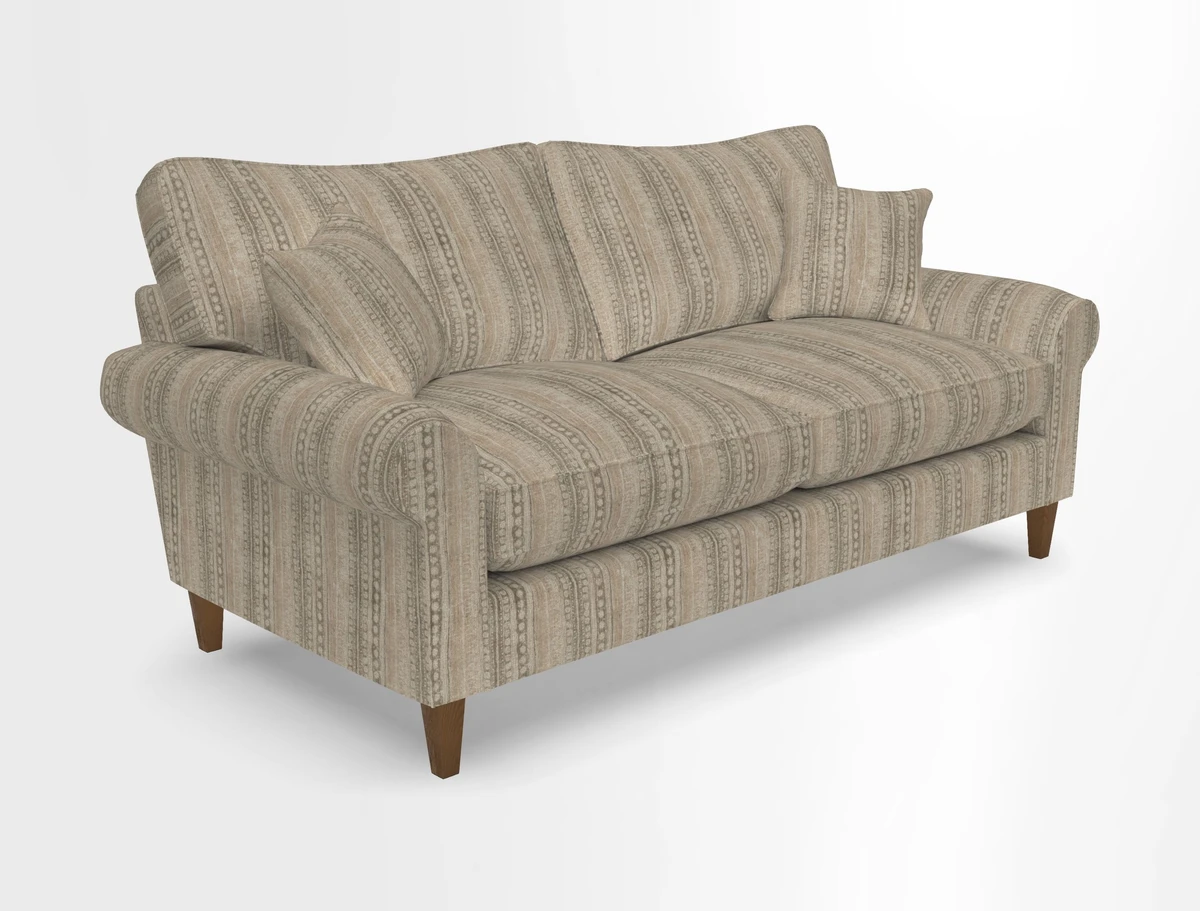 Waverley 3 Seater Sofa in Cloth 18 Bengal Stripe Indigo