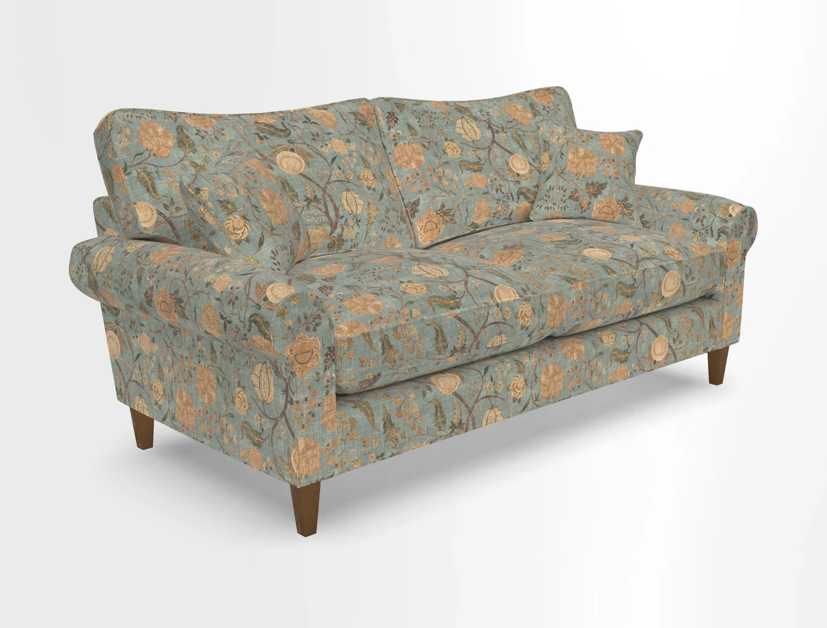 Waverley 3 Seater Sofa in Cloth 18 Bengal Stripe Indigo