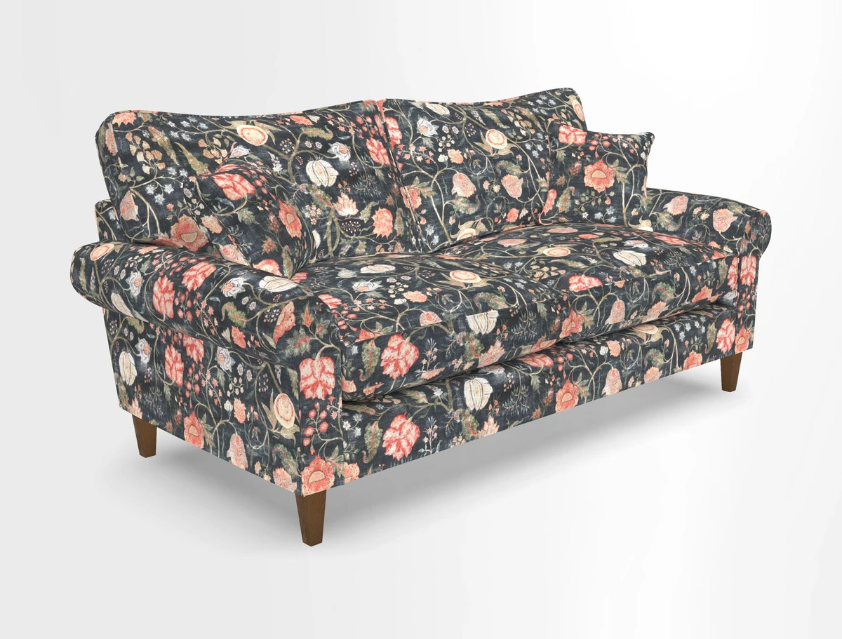 Waverley 3 Seater Sofa in Cloth 18 Bengal Stripe Indigo