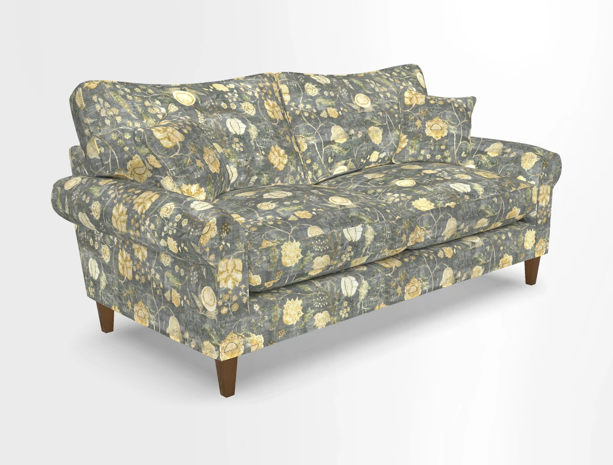 Waverley 3 Seater Sofa in Cloth 18 Bengal Stripe Indigo