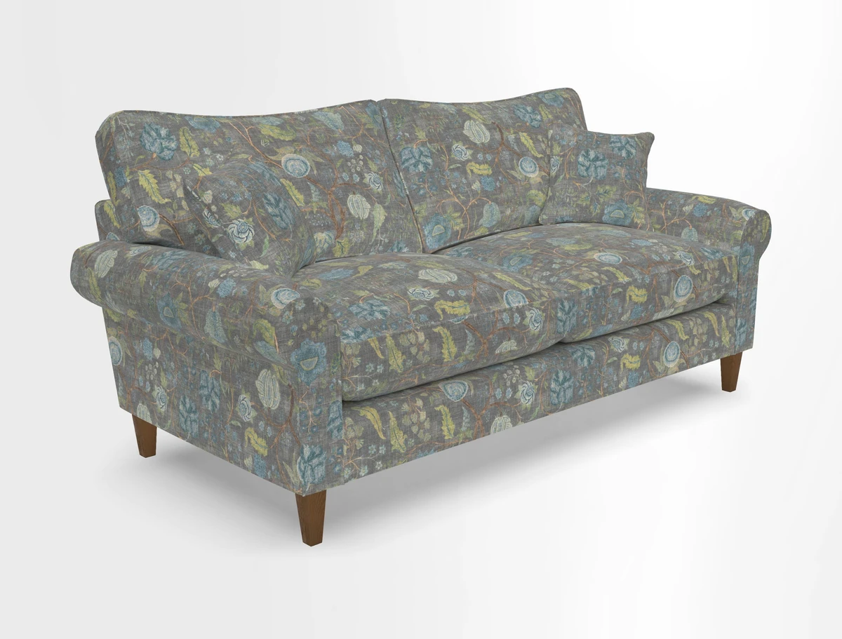 Waverley 3 Seater Sofa in Cloth 18 Bengal Stripe Indigo