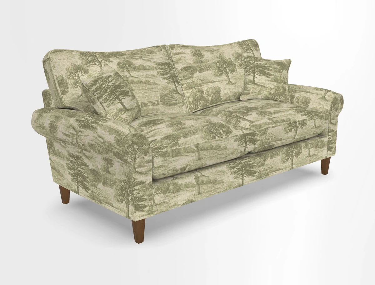 Waverley 3 Seater Sofa in Cloth 18 Bengal Stripe Indigo