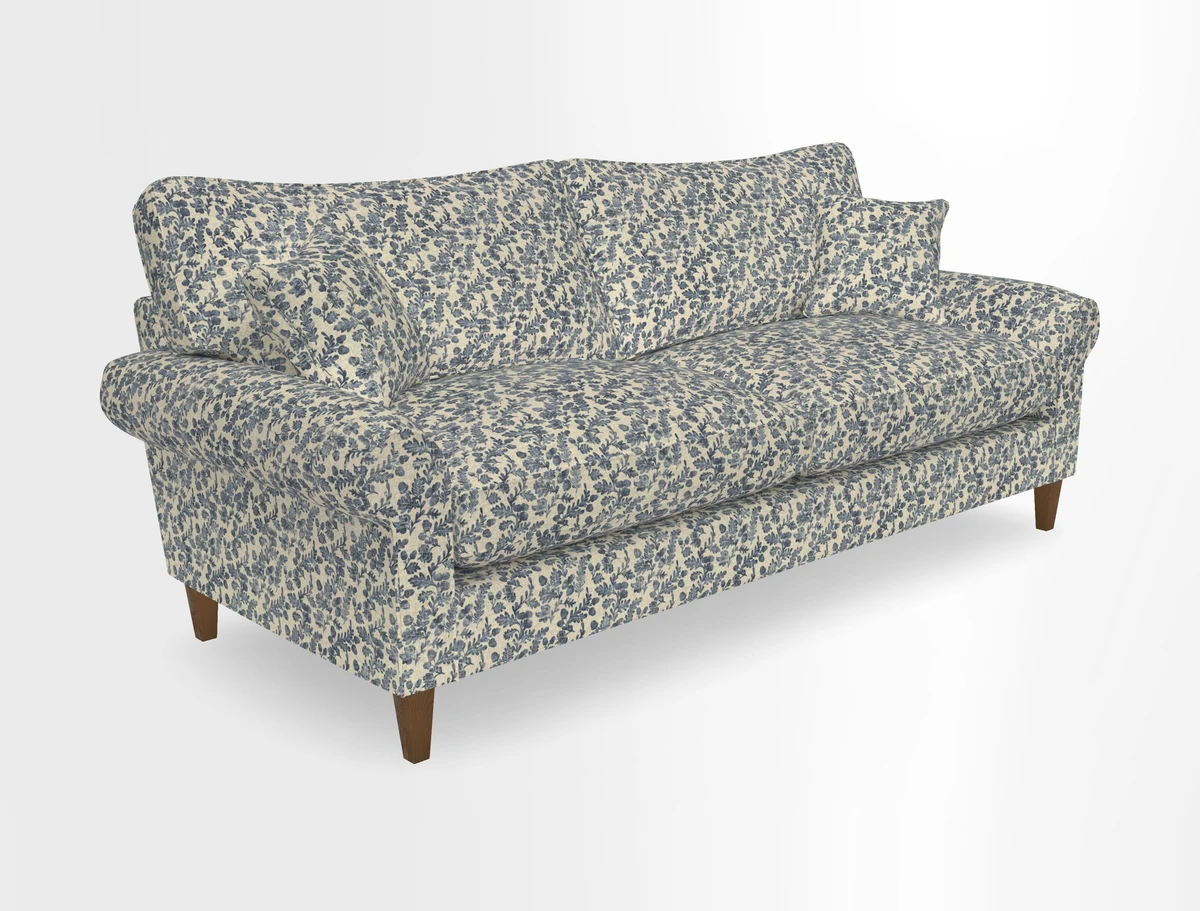 Waverley 4 Seater Sofa in Cloth 18 Bengal Stripe Indigo