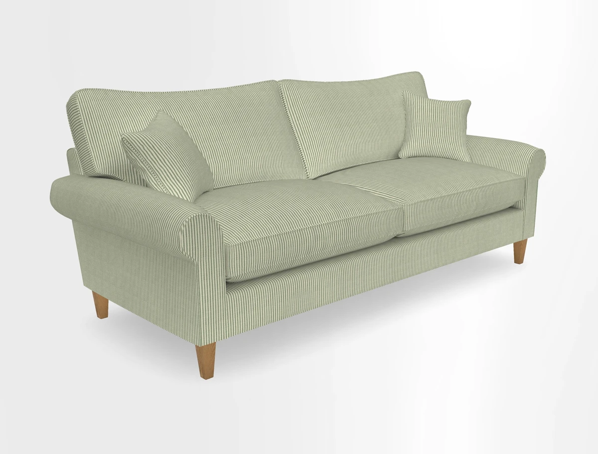 Waverley 4 Seater Sofa in Cloth 18 Bengal Stripe Indigo