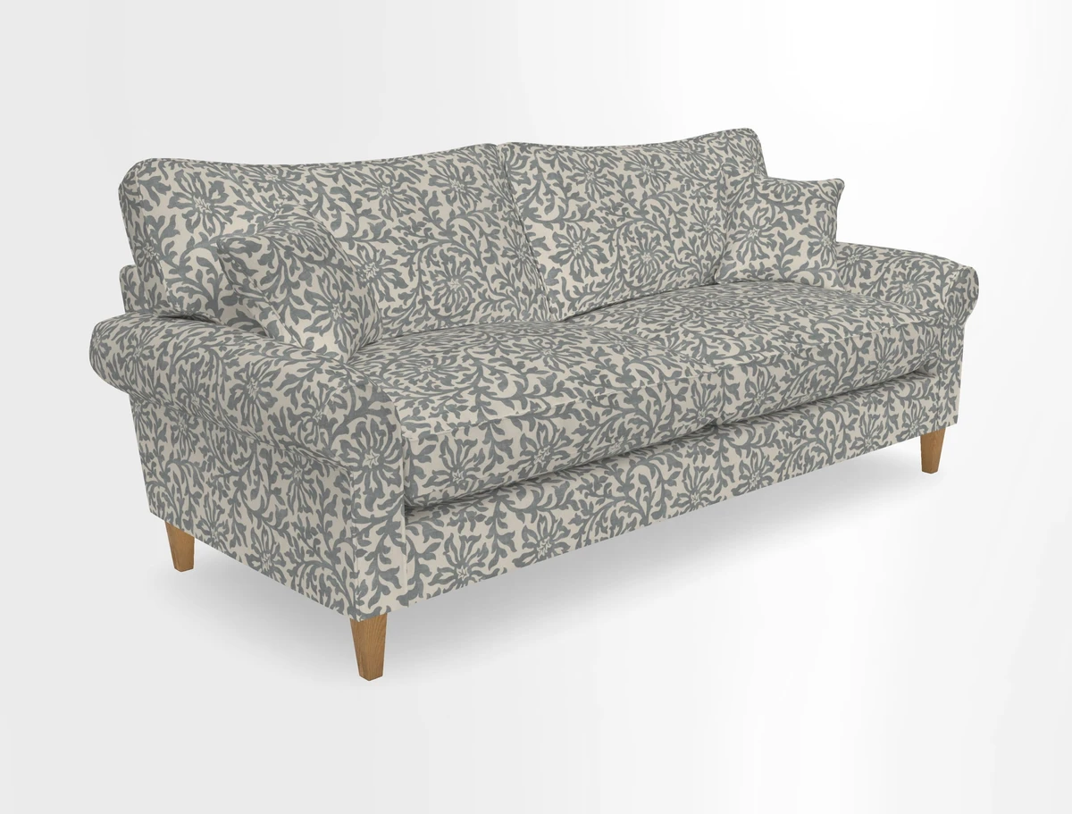 Waverley 4 Seater Sofa in Cloth 18 Bengal Stripe Indigo