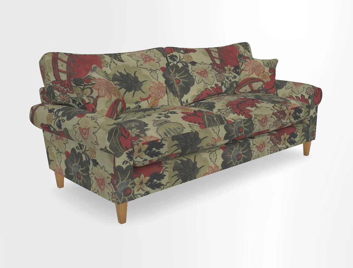 Waverley 4 Seater Sofa in Cloth 18 Bengal Stripe Indigo