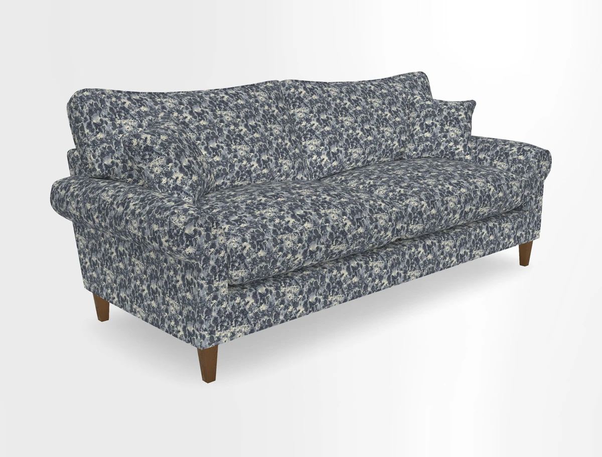 Waverley 4 Seater Sofa in Cloth 18 Bengal Stripe Indigo