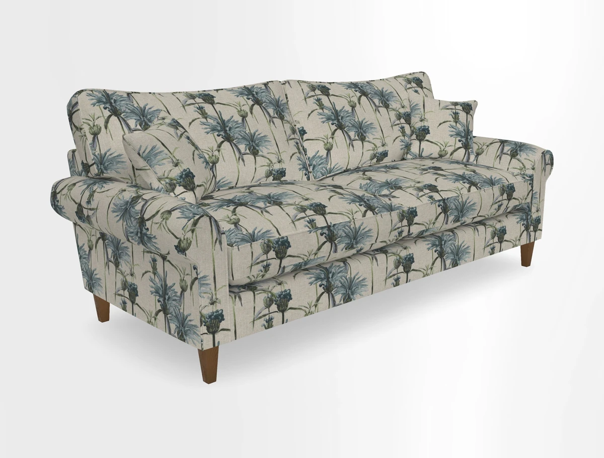 Waverley 4 Seater Sofa in Cloth 18 Bengal Stripe Indigo