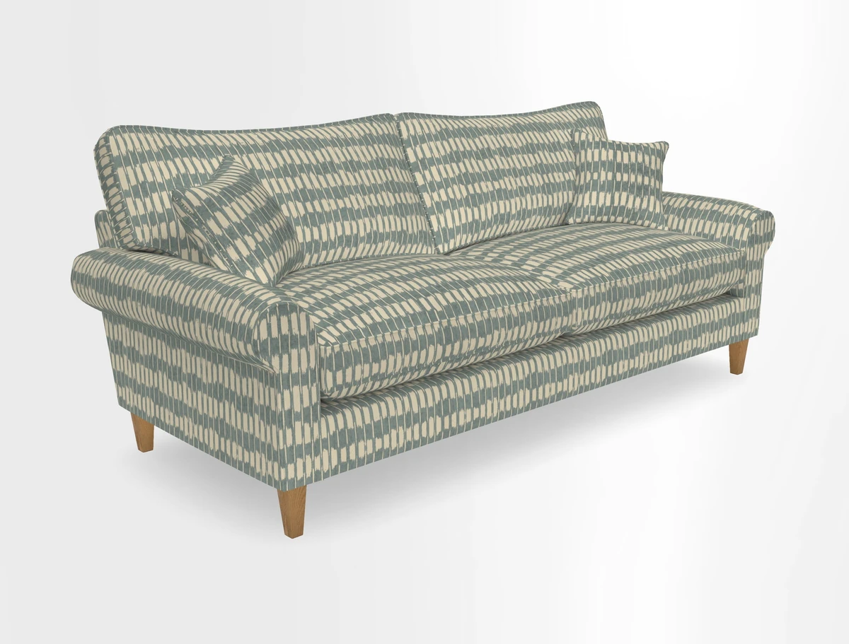 Waverley 4 Seater Sofa in Cloth 18 Bengal Stripe Indigo
