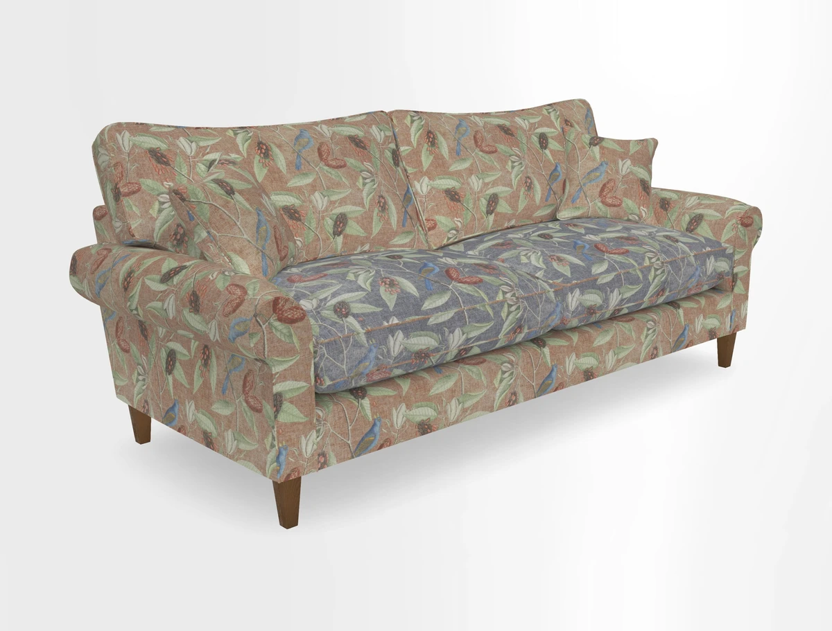 Waverley 4 Seater Sofa in Cloth 18 Bengal Stripe Indigo