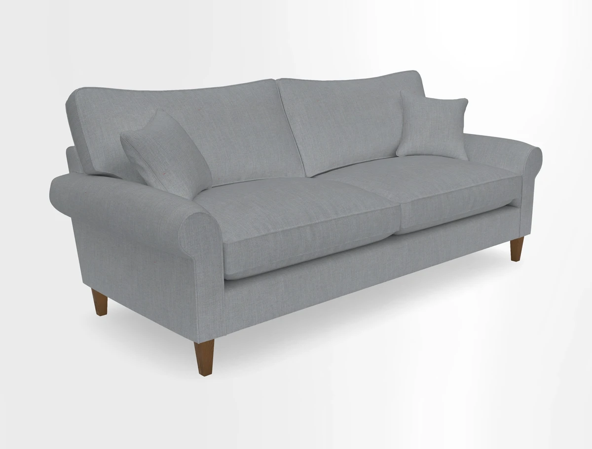 Waverley 4 Seater Sofa in Cloth 18 Bengal Stripe Indigo