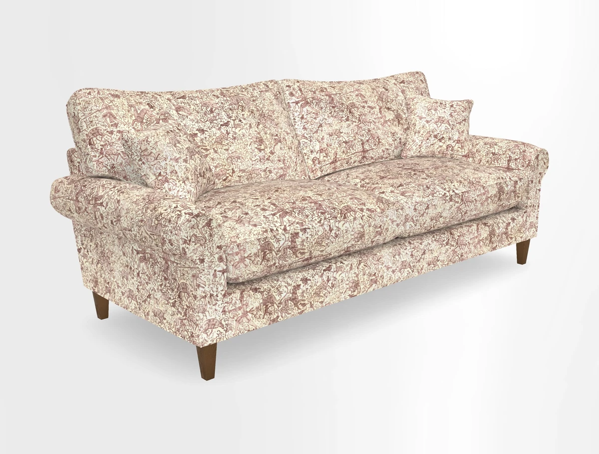 Waverley 4 Seater Sofa in Cloth 18 Bengal Stripe Indigo