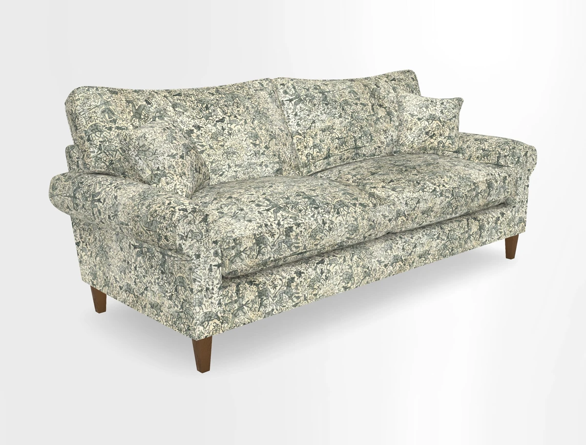 Waverley 4 Seater Sofa in Cloth 18 Bengal Stripe Indigo
