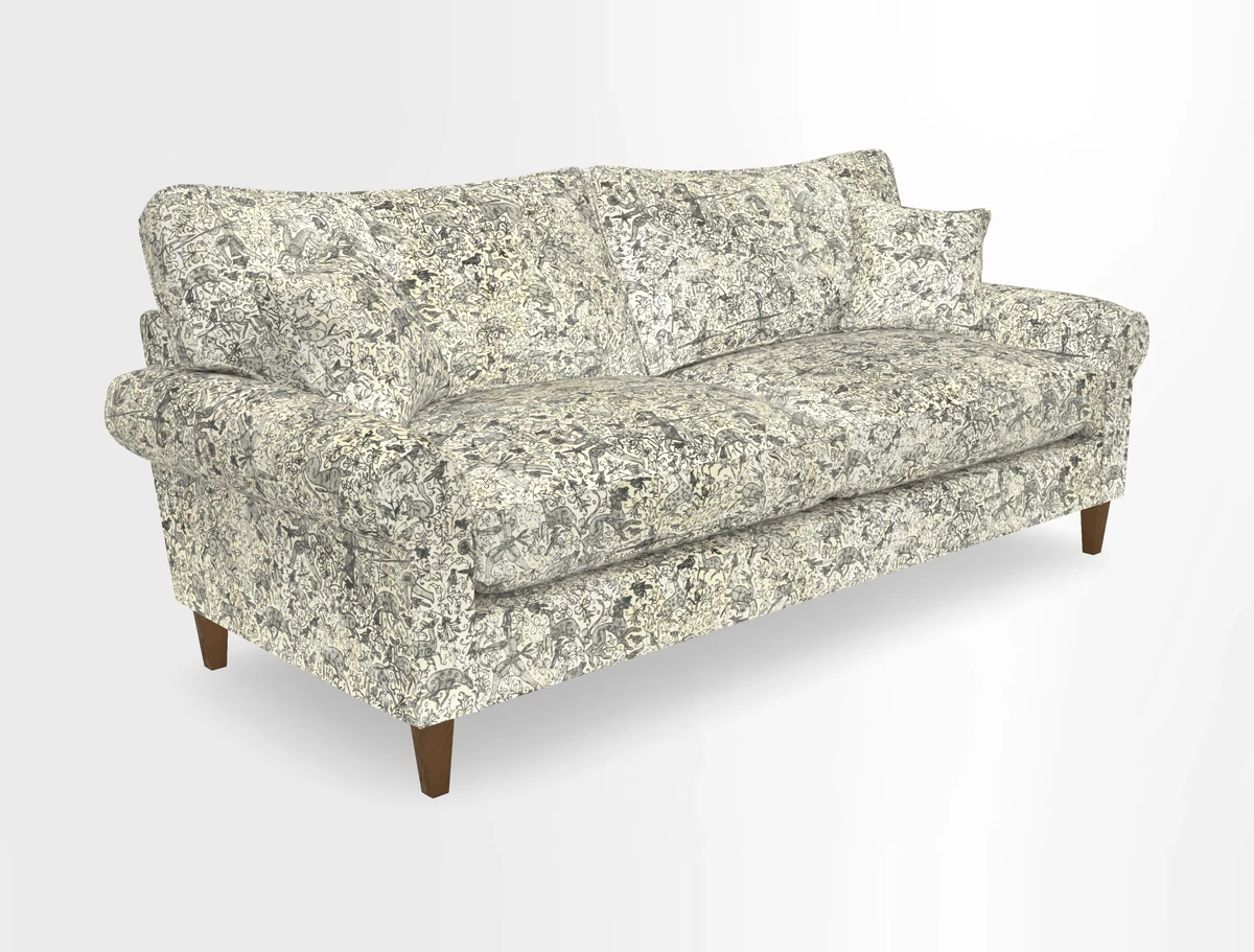 Waverley 4 Seater Sofa in Cloth 18 Bengal Stripe Indigo