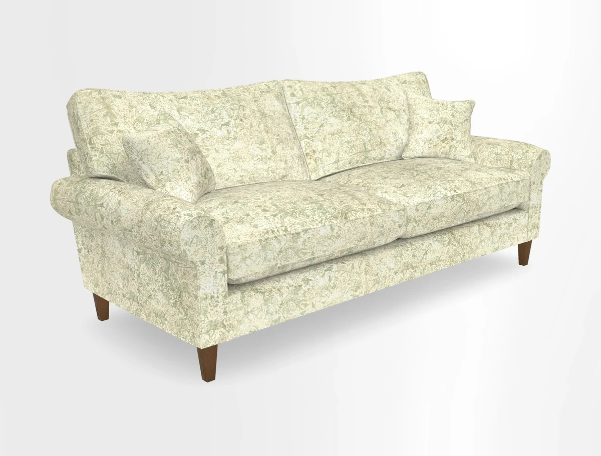 Waverley 4 Seater Sofa in Cloth 18 Bengal Stripe Indigo