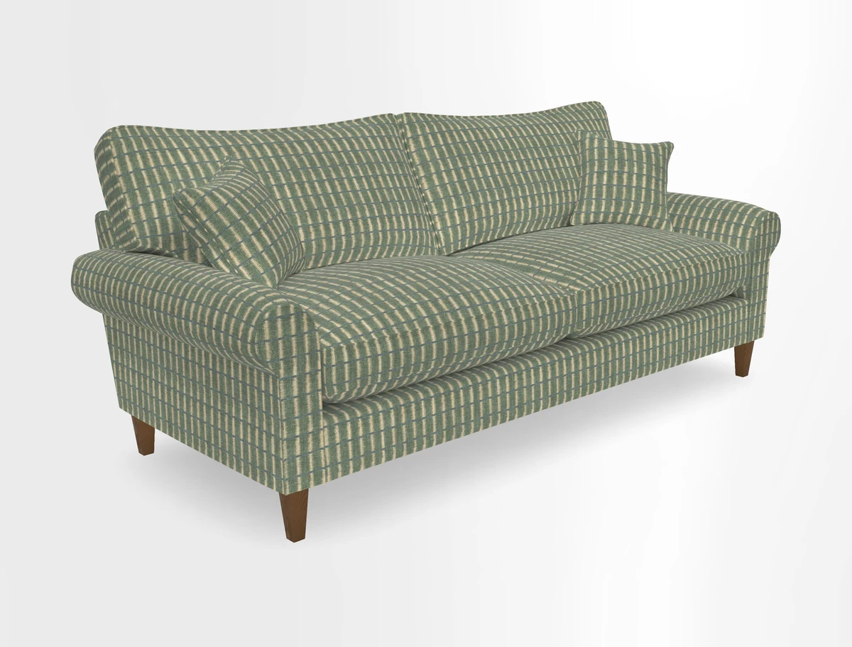 Waverley 4 Seater Sofa in Cloth 18 Bengal Stripe Indigo