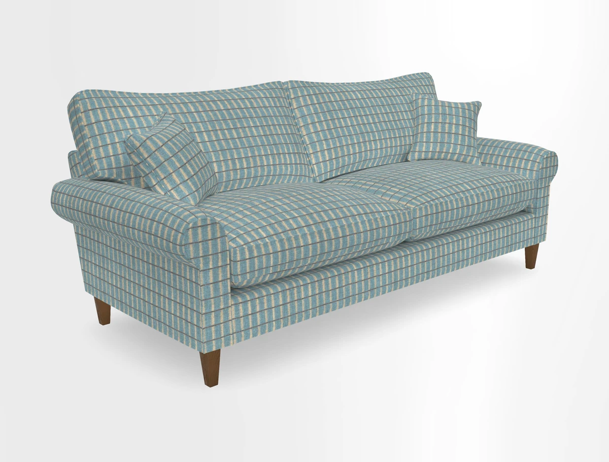 Waverley 4 Seater Sofa in Cloth 18 Bengal Stripe Indigo