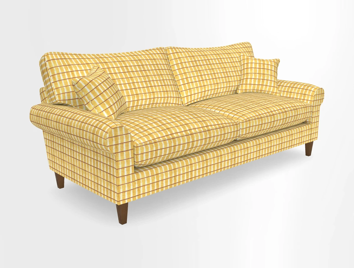 Waverley 4 Seater Sofa in Cloth 18 Bengal Stripe Indigo
