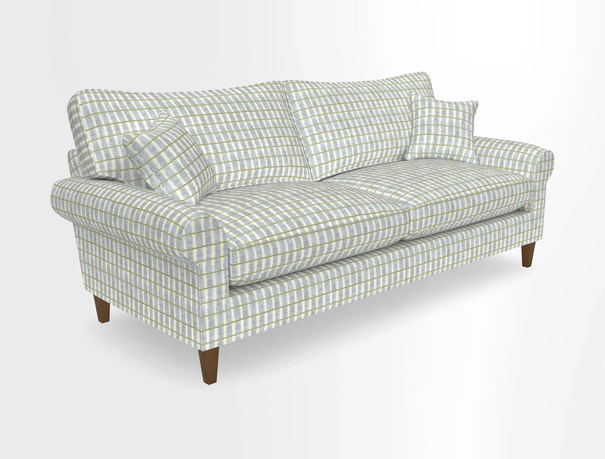 Waverley 4 Seater Sofa in Cloth 18 Bengal Stripe Indigo