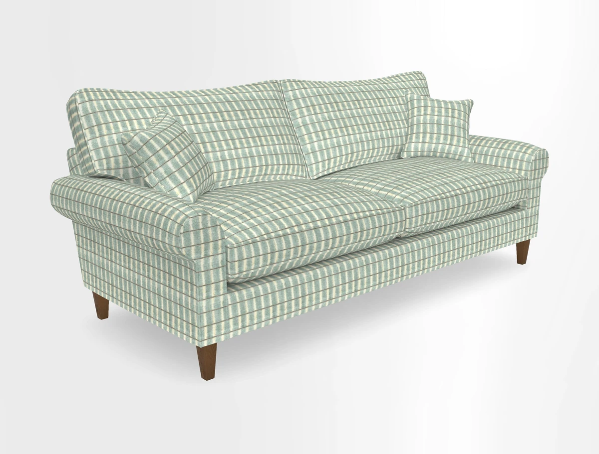 Waverley 4 Seater Sofa in Cloth 18 Bengal Stripe Indigo