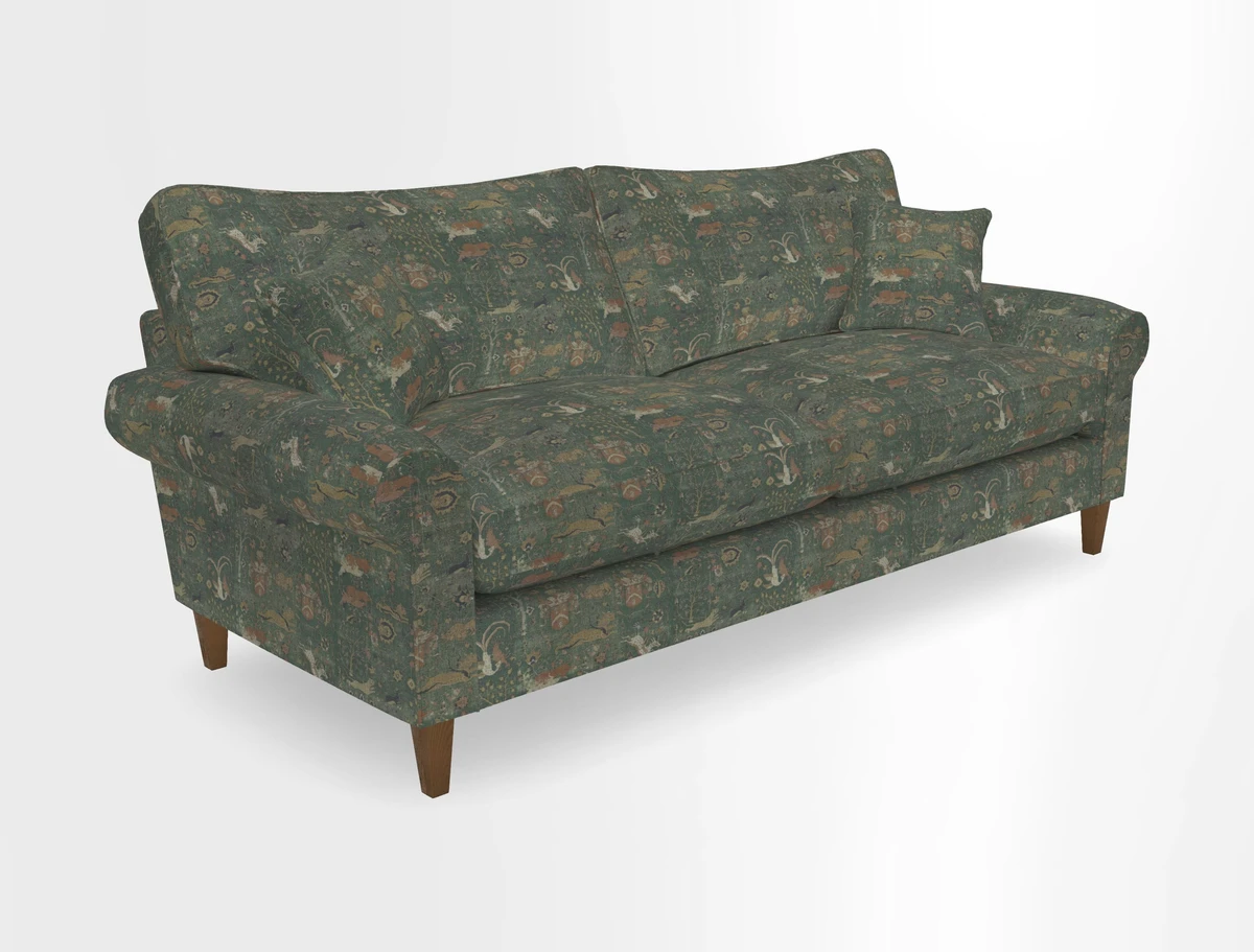 Waverley 4 Seater Sofa in Cloth 18 Bengal Stripe Indigo