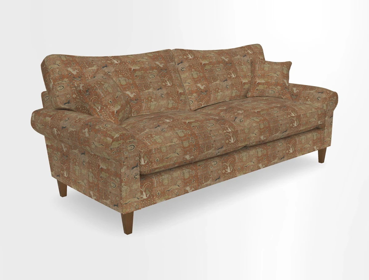 Waverley 4 Seater Sofa in Cloth 18 Bengal Stripe Indigo