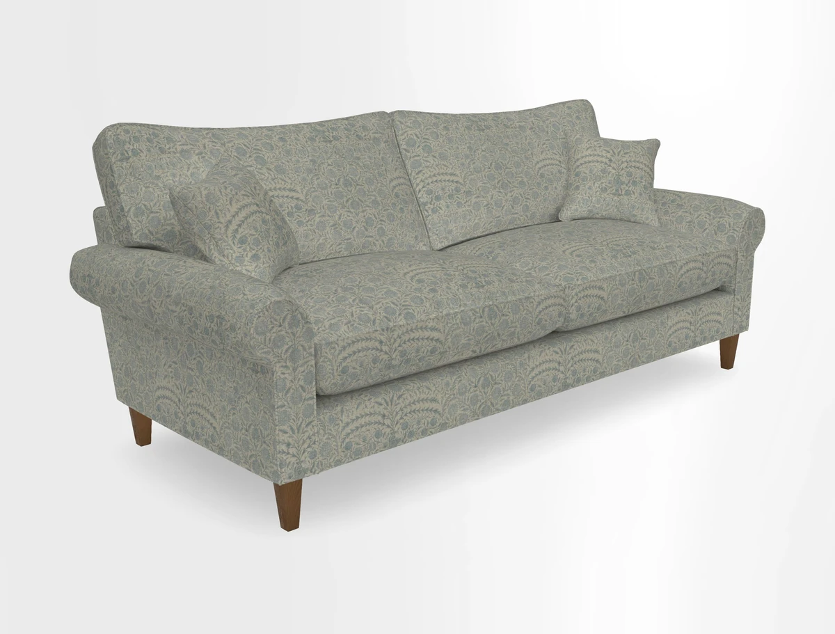 Waverley 4 Seater Sofa in Cloth 18 Bengal Stripe Indigo