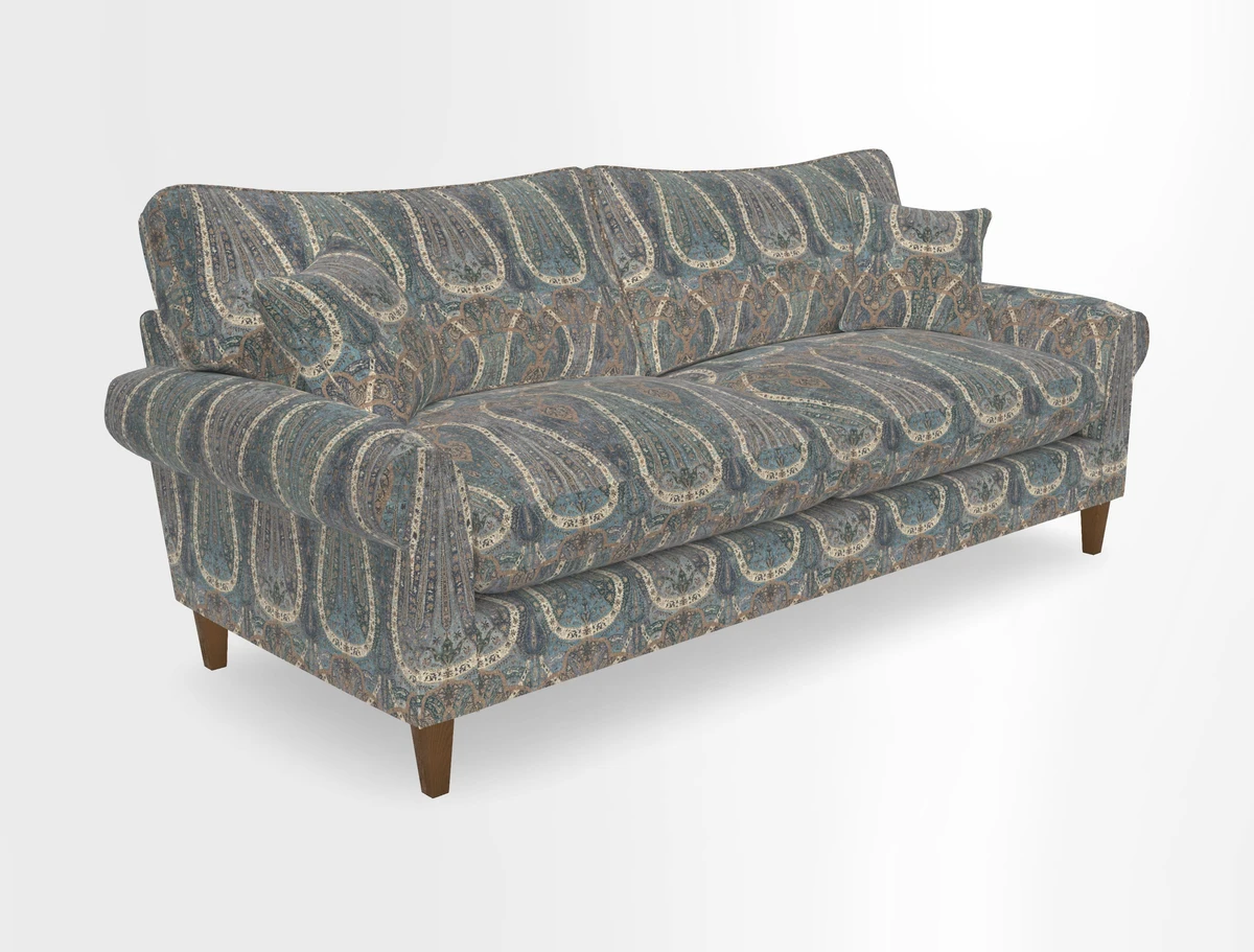 Waverley 4 Seater Sofa in Cloth 18 Bengal Stripe Indigo