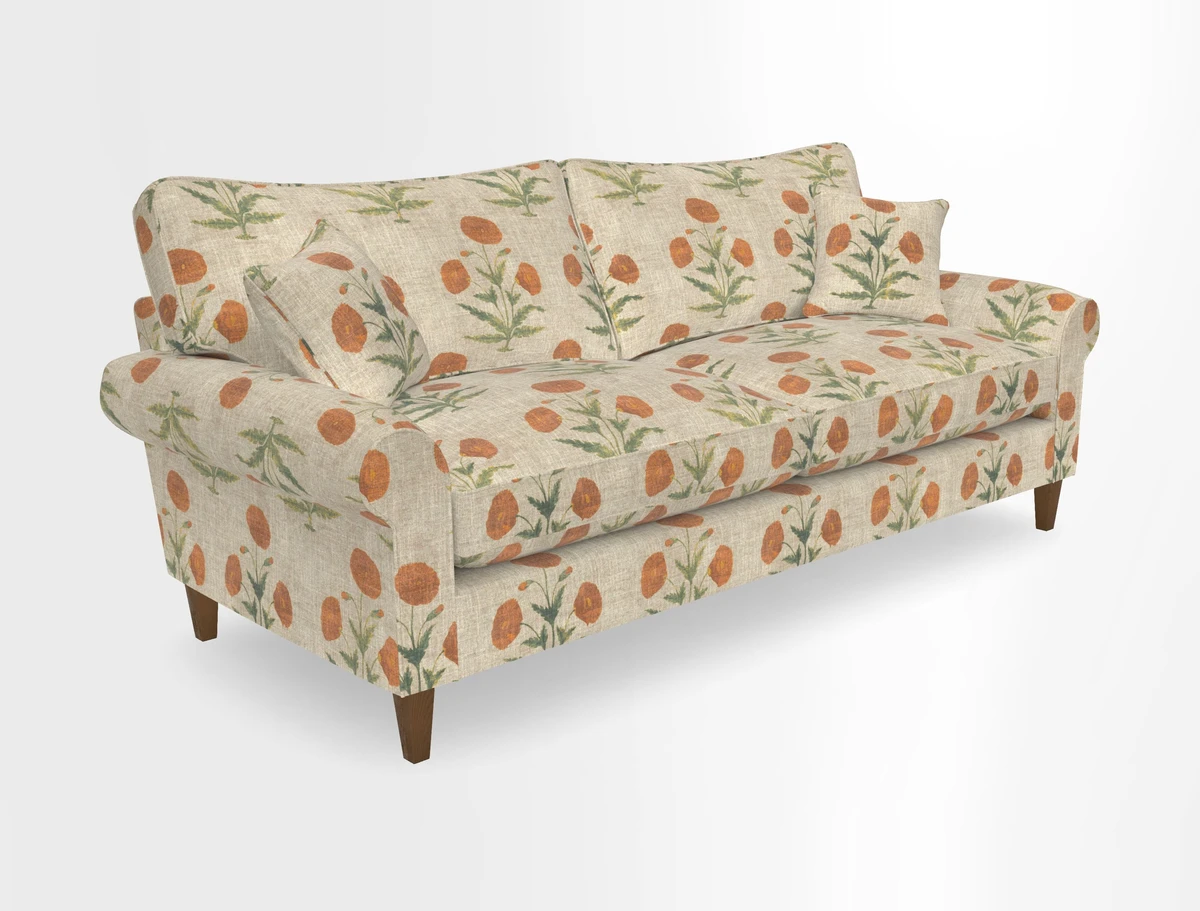 Waverley 4 Seater Sofa in Cloth 18 Bengal Stripe Indigo