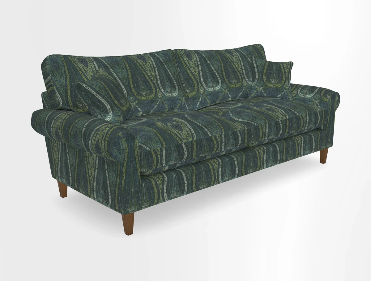 Waverley 4 Seater Sofa in Cloth 18 Bengal Stripe Indigo