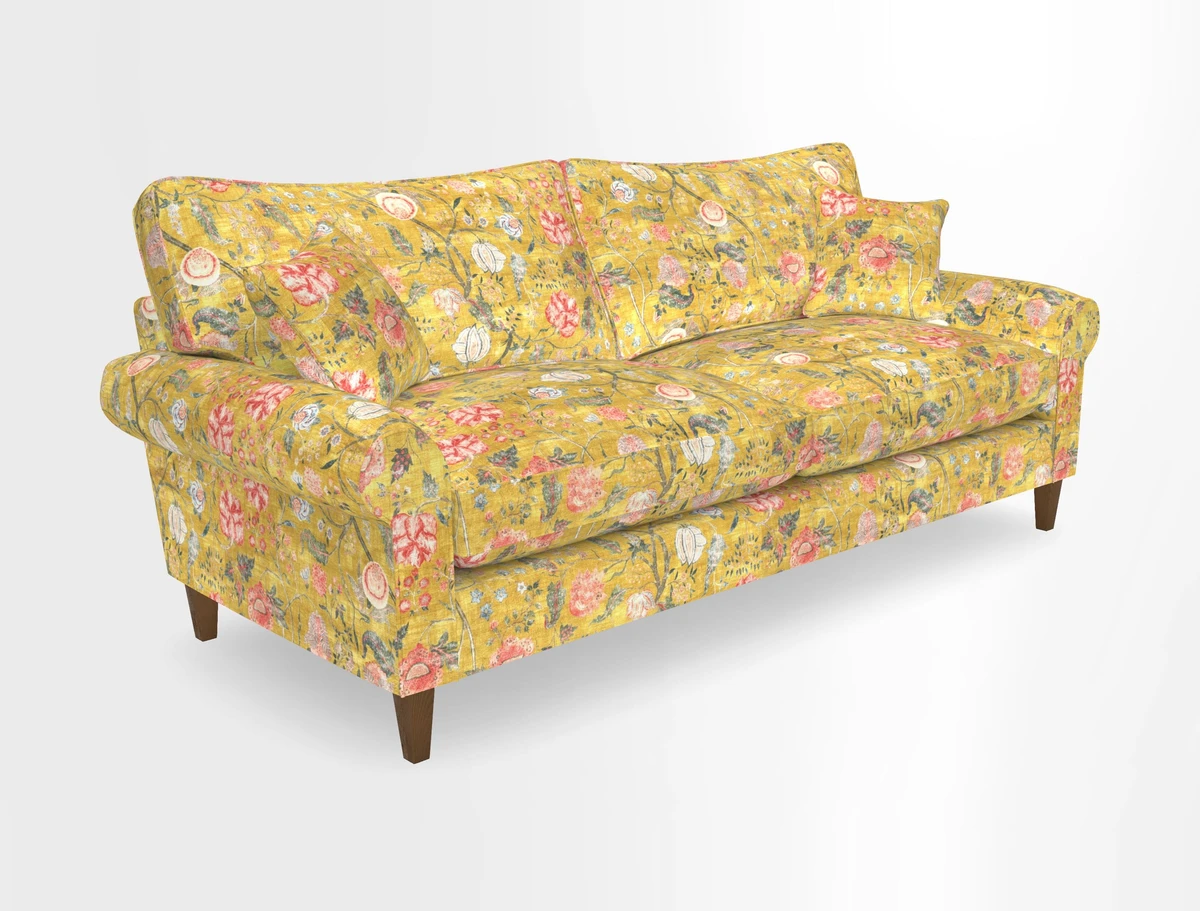 Waverley 4 Seater Sofa in Cloth 18 Bengal Stripe Indigo