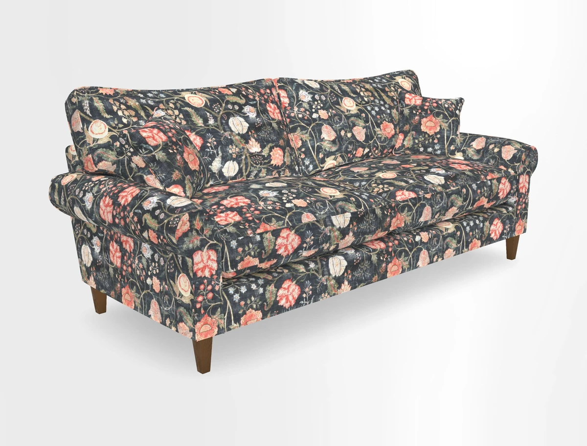 Waverley 4 Seater Sofa in Cloth 18 Bengal Stripe Indigo