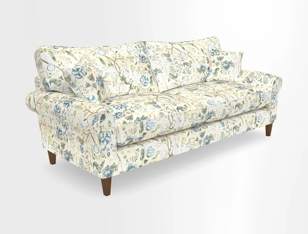 Waverley 4 Seater Sofa in Cloth 18 Bengal Stripe Indigo