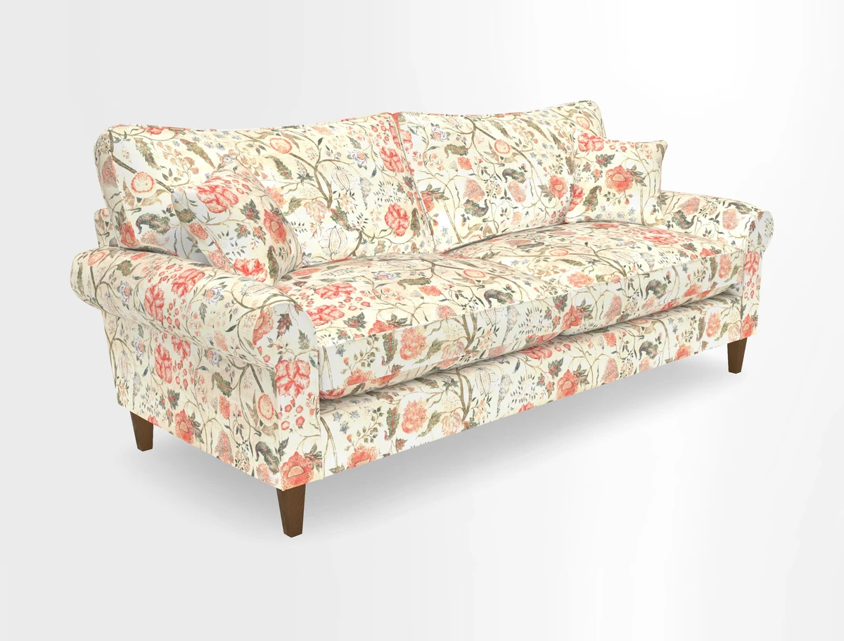 Waverley 4 Seater Sofa in Cloth 18 Bengal Stripe Indigo