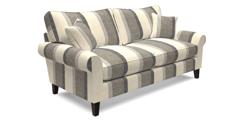 Waverley 3 Seater Sofa in Cloth 18 Bengal Stripe Indigo