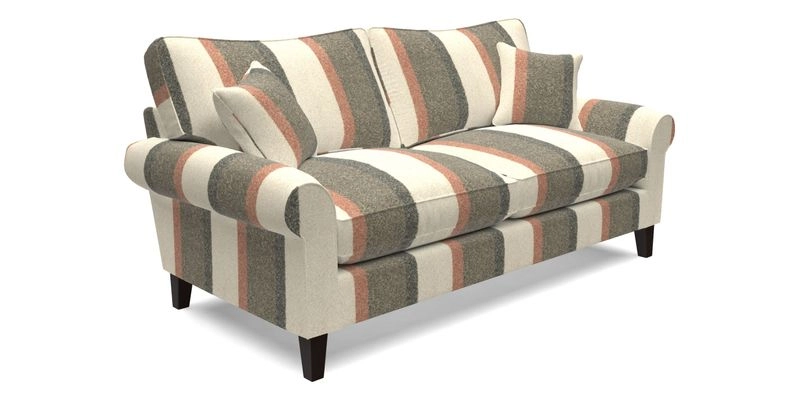 Waverley 3 Seater Sofa in Cloth 18 Bengal Stripe Indigo