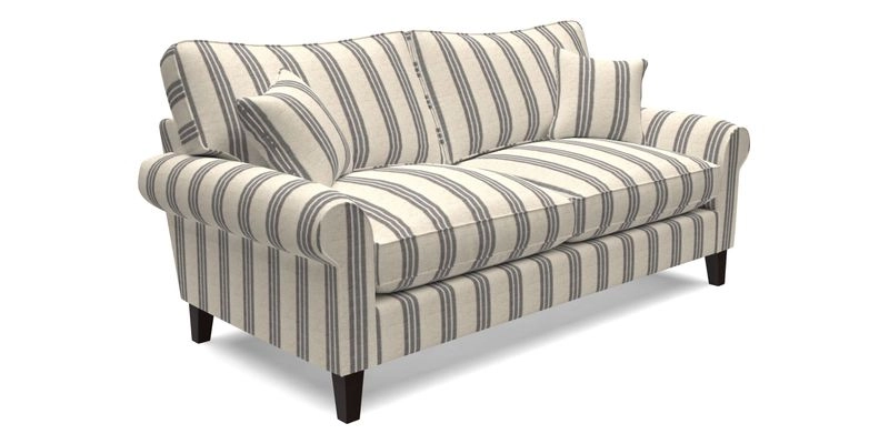 Waverley 3 Seater Sofa in Cloth 18 Bengal Stripe Indigo