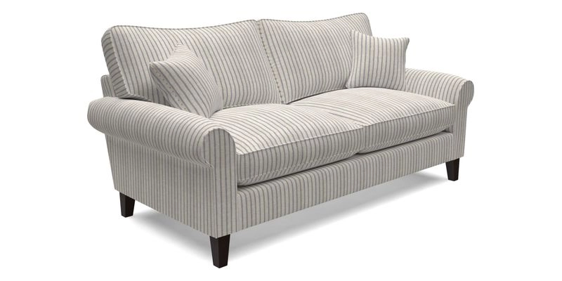 Waverley 3 Seater Sofa in Cloth 18 Bengal Stripe Indigo