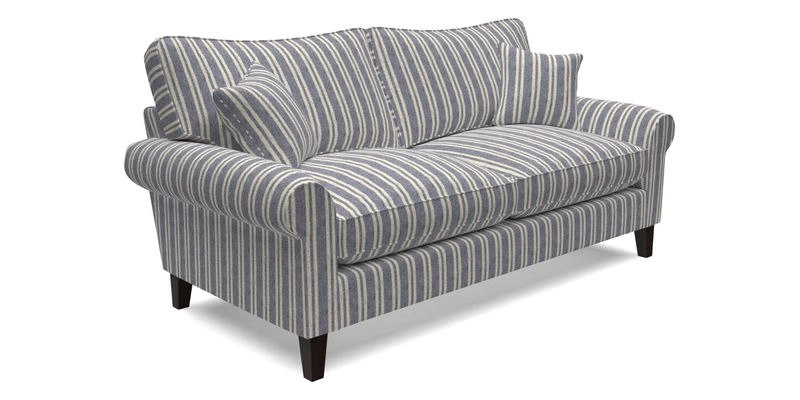Waverley 3 Seater Sofa in Cloth 18 Bengal Stripe Indigo