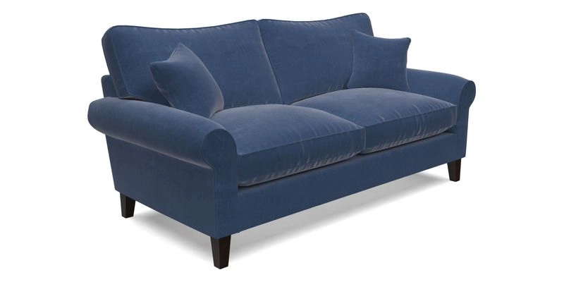 Waverley 3 Seater Sofa in Cloth 18 Bengal Stripe Indigo